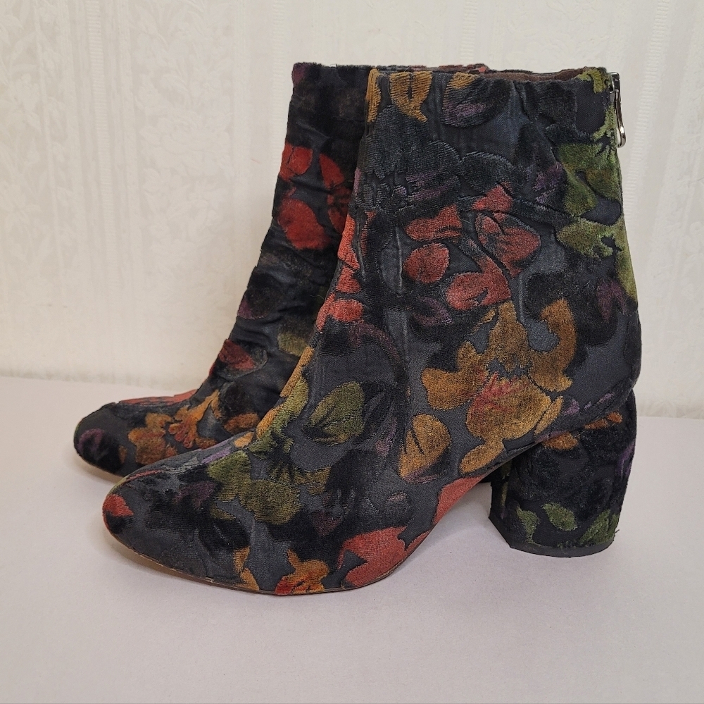 Anthropologie Etham Velvet Floral Boots Women's Size EU 36 US 5.5/6 - Picture 5 of 9